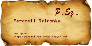 Perczell Szironka névjegykártya